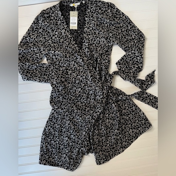 Boden Womens Wrap Detail Mini Dress 6R Black Printed NEW. 1228 - Picture 4 of 7